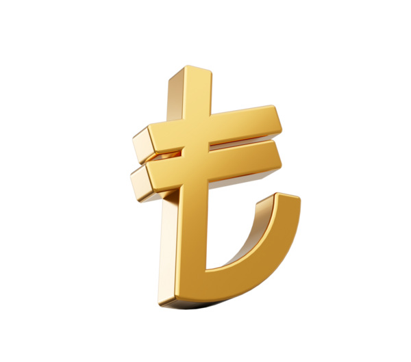 Altın Türk Lirası 3D illüstrasyon imzaladı