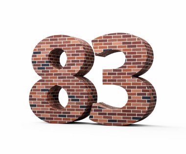 Tuğla Duvarı No: 83 Renkli Tuğla Duvarından Yapılan 3B Resim