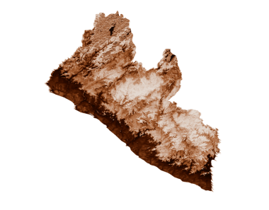 Liberya Haritası eski tarz, kahverengi grafikler eski tarz Vintage tarzında. Yüksek detaylı 3d illüstrasyon