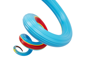 Kongo 'nun 3d Bayrağı 3d Kongo' nun Sarmal Parlak Kurdelesi 3d Görüntü