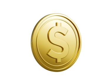 3d Altın Parlak Yuvarlak ABD Doları 3d Görüntü