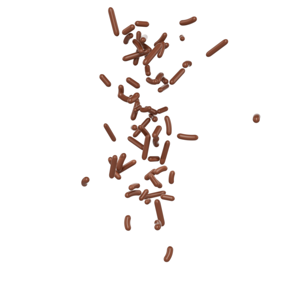 Pastalar için çikolata parçacıkları ve en iyi üç boyutlu resimlerden dökülen fırın malzemeleri.