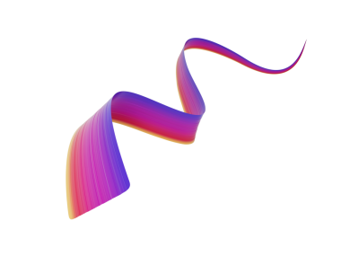 3D Parlak Kurdele Dalgalanan Renkli Kurdele 3D Görüntü