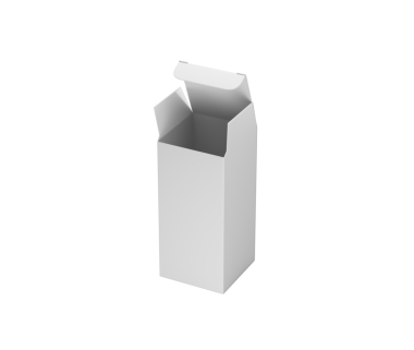 Paketleme ve ürün modellemeleri için kısmen kaldırılmış bir kapağı olan açık kapaklı bir karton kutu. 3d Görüntü