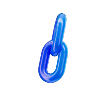 3D Mavi zincir halka simgesi, parlak bir bitiş ile bağlantı ve birliği sembolize ediyor. 3d illüstrasyon