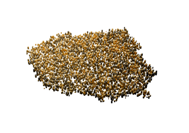 Polonya Haritası Yüksek Kaliteli Altın Metalik Bakır Sütunlar 3D İllüstrasyon