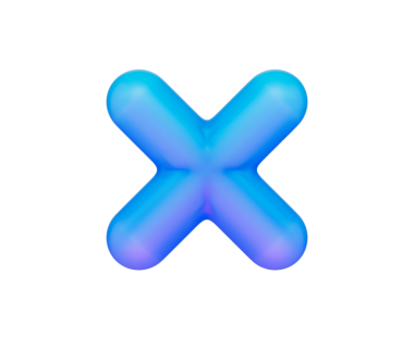 Pürüzsüz, mat mavisi kaplamalı ve yumuşak ışıklandırmalı parlak bir çarpma sembolü. 3d illüstrasyon