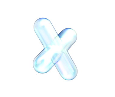 Zarif, yanardöner bir 3 boyutlu çarpma sembolü yumuşak, fütüristik ve zarif bir görünüme sahip. 3d illüstrasyon