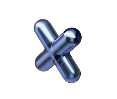 Pürüzsüz yansımaları ve metalik bir kaplaması olan üç boyutlu koyu mavi çarpım sembolü. 3d illüstrasyon