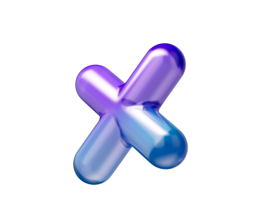 Mor-mavi gradyanı, yumuşak yansımaları ve derinliği olan 3D parlak çarpma sembolü. 3B Görüntü