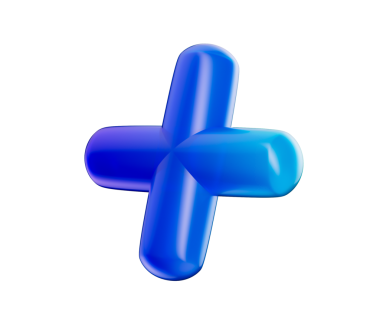 3 boyutlu mavi artı işareti, parlak, eğimli, pürüzsüz kenarlı, yuvarlak kenarlı. 3B Görüntü