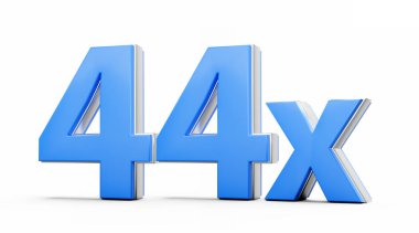 Mavi 44x Kırk Dört x veya 44 kez Reklam ve Dinamik Satış Sunumları 3D