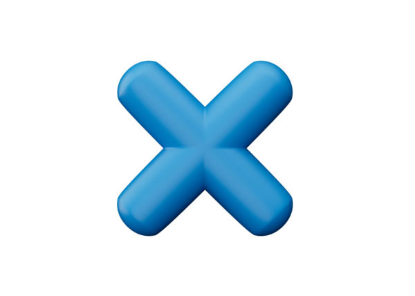 Mavi Çoklu Matematik Sembolü. Mavi Üzerine 3B Görüntü