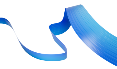 3d Dalgalı Mavi Bayrak 3d Dalgalanan Soyut Kurdele 3d Görüntü