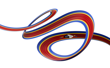 3d Eswatini Bayrağı 3d Sallanan Kurdele 3d Görüntü