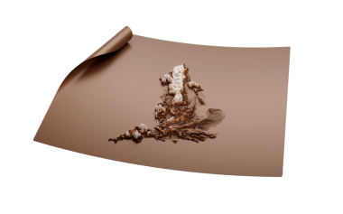 İngiltere Haritası Eski Tarz Kahverengi Açık Harita Kağıt Kağıt Sayfa 3D illüstrasyon