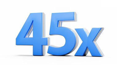 Mavi 45x 45 x Ya da 45 kez Reklam ve Dinamik Satış Sunumları 3D