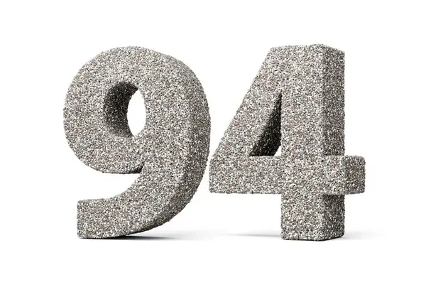 Doksan dört numara, kaya parçalarından ya da beyaz arkaplandaki mezar taşlarından yapılmış 94 basamak.