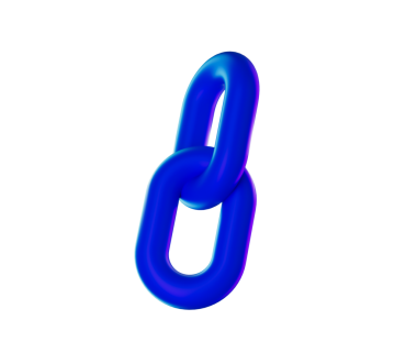 3D Mavi zincir halka simgesi, parlak bir bitiş ile bağlantı ve birliği sembolize ediyor. 3d illüstrasyon