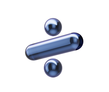 Parlak koyu mavi bölme sembolü, parlak yansımaları ve metalik bir kaplaması var. 3d illüstrasyon