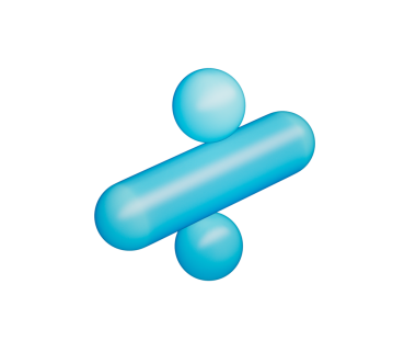Pürüzsüz, mat mavi kaplama ve yumuşak ışıklandırma ile gösterişli bir bölme sembolü.
