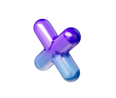 Mor-mavi gradyanı, yumuşak yansımaları ve derinliği olan 3D parlak çarpma sembolü. 3B Görüntü