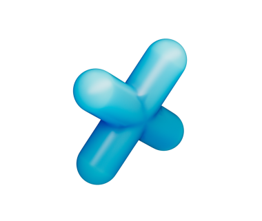 Pürüzsüz, mat mavisi kaplamalı ve yumuşak ışıklandırmalı parlak bir çarpma sembolü. 3d illüstrasyon