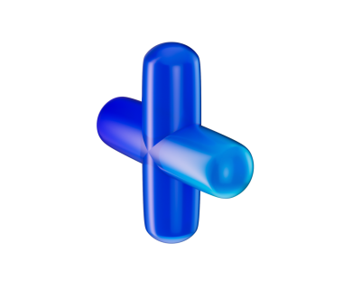 3 boyutlu mavi artı işareti, parlak, eğimli, pürüzsüz kenarlı, yuvarlak kenarlı. 3B Görüntü