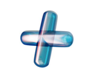 Pürüzsüz, şeffaf, mavi 3D artı işareti parlak, fütüristik ve yansıtıcı bir görünümü var. 3B Görüntü