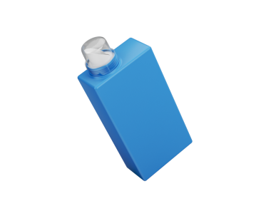 Parlak Mavi Yıkama Şişesi Pompa Söndürücü Sergisi Modern Tasarım 3D İllüstrasyon