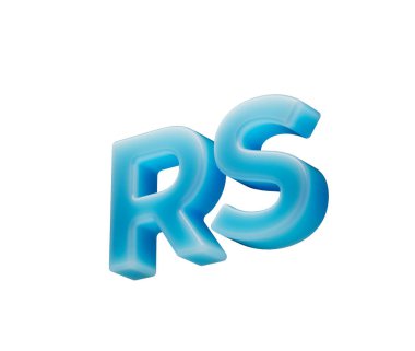 Yumuşak, üç boyutlu bir SC para birimi sembolü. Açık mavi, parlak kenarlı, 3 boyutlu bir resim.