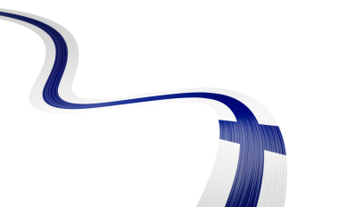 3d Finlandiya Bayrağı 3d Dalgalı Parlak Finlandiya Bayrağı Gri 3d Görüntü