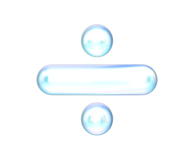 Mavi ve beyaz gradyanı, yumuşak yansımaları ve derinliği olan 3 boyutlu parlak bölme sembolü. 3B Görüntü