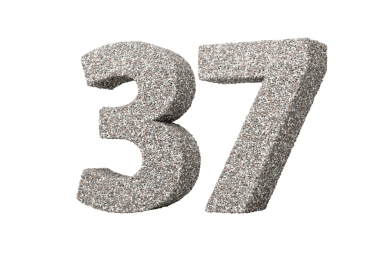 Kaya parçalarından ya da Gravels 3D Illustration 'dan yapılmış 37 numara.