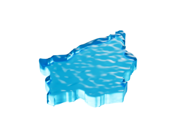 San Marino Küresel Isınma Buzulu 'nun Su Haritası Derin Okyanusta Eriyen Buzul Mavi Su 3D Görüntü