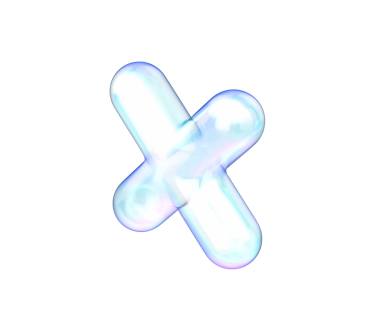 Zarif, yanardöner bir 3 boyutlu çarpma sembolü yumuşak, fütüristik ve zarif bir görünüme sahip. 3d illüstrasyon