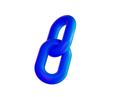 3D Mavi zincir halka simgesi, parlak bir bitiş ile bağlantı ve birliği sembolize ediyor. 3d illüstrasyon