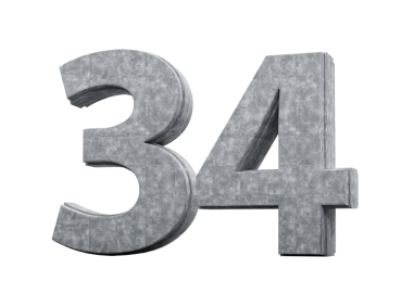 Beton Numara 34 34 Gri Beton Taş Yapımı Beyaz Görüntü