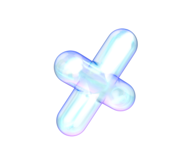 Zarif, yanardöner bir 3 boyutlu çarpma sembolü yumuşak, fütüristik ve zarif bir görünüme sahip. 3d illüstrasyon