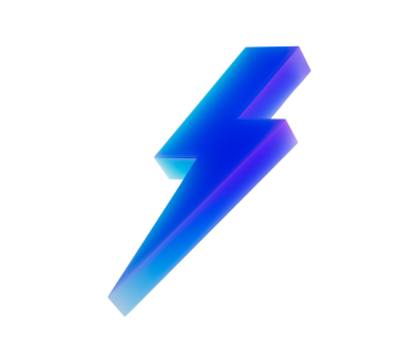 Pürüzsüz, modern ve heyecan verici görünümlü parıldayan bir 3D yıldırım simgesi. 3d illüstrasyon