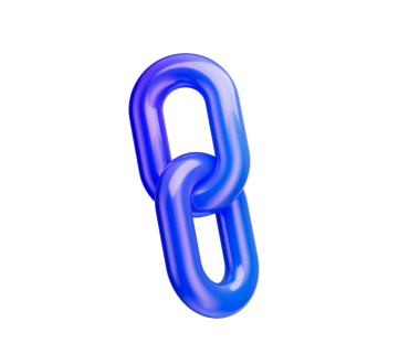 3D Mavi zincir halka simgesi, parlak bir bitiş ile bağlantı ve birliği sembolize ediyor. 3d illüstrasyon