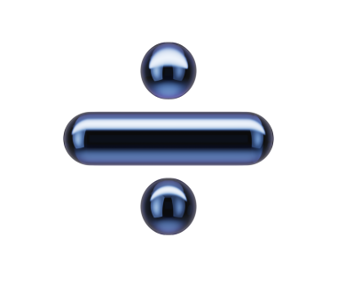 Parlak koyu mavi bölme sembolü, parlak yansımaları ve metalik bir kaplaması var. 3d illüstrasyon