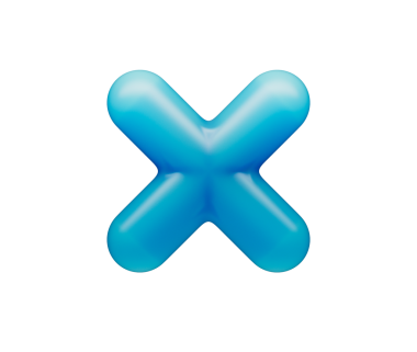 Pürüzsüz, mat mavisi kaplamalı ve yumuşak ışıklandırmalı parlak bir çarpma sembolü. 3d illüstrasyon