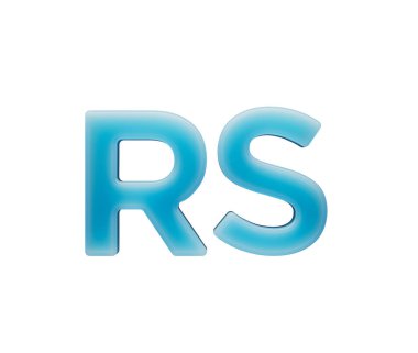 Yumuşak, üç boyutlu bir SC para birimi sembolü. Açık mavi, parlak kenarlı, 3 boyutlu bir resim.