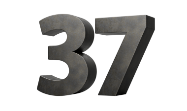 37 numara Gri Pürüzsüz Yapı Demir 3 boyutlu Görüntü