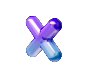 Mor-mavi gradyanı, yumuşak yansımaları ve derinliği olan 3D parlak çarpma sembolü. 3B Görüntü