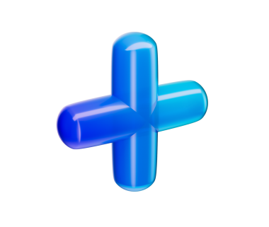 3 boyutlu mavi artı işareti, parlak, eğimli, pürüzsüz kenarlı, yuvarlak kenarlı. 3B Görüntü