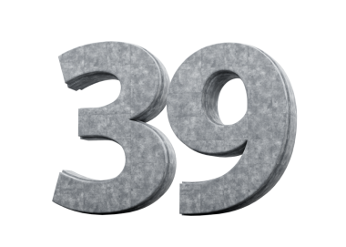 Beton Numara 39 Gri Beton Taş Yapımı Beyaz Görüntü