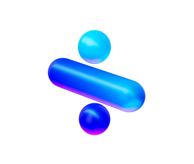 Parlak neon mavisi gradyanı ve yansıtıcı yüzeyi olan parlak bir bölme sembolü. 3d illüstrasyon