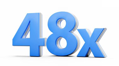 Mavi 48x 48 x veya 48 kez Reklam ve Dinamik Satış Sunumları 3D